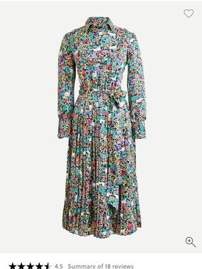 J.Crew Pleated Midi Dress in Grazing Goats Print - Size 2